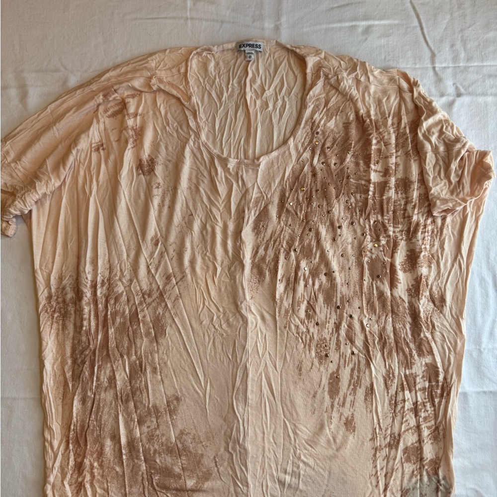Express Cream and Tan Top with embellishments